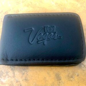 NIB Las Vegas Leather Money Clip